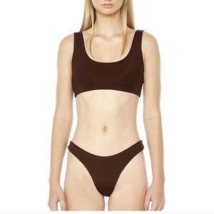 AEXAE Magnum Top in Chocolate size S NWT